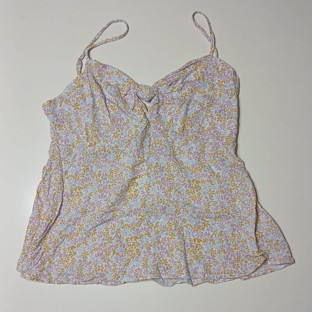 Women's Juniors' HIPPIE ROSE Floral Motif Cami with Front Knot Size- Medium/NWT
